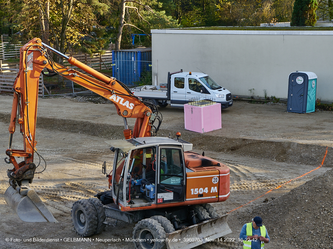 14.11.2022 - Baustelle an der Quiddestraße Haus für Kinder in Neuperlach